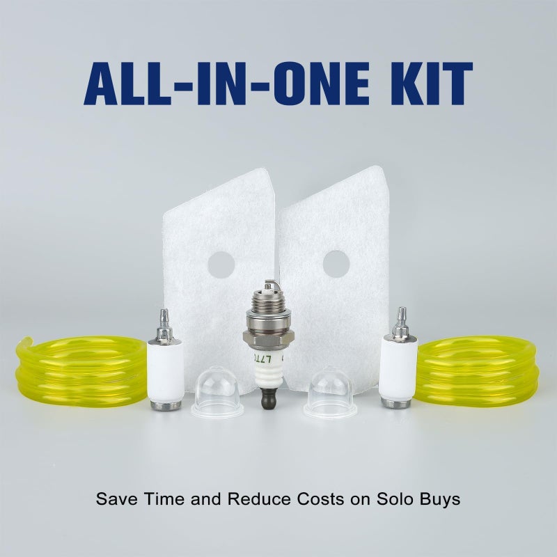 Powtol Air Filter + Fuel Line Primer Bulb Spark Plug for Husqvarna 128LD 128CD 125L 128LDX 128L 124L 125LDX Trimmer Brushcutter Parts 530150253 - Image 3